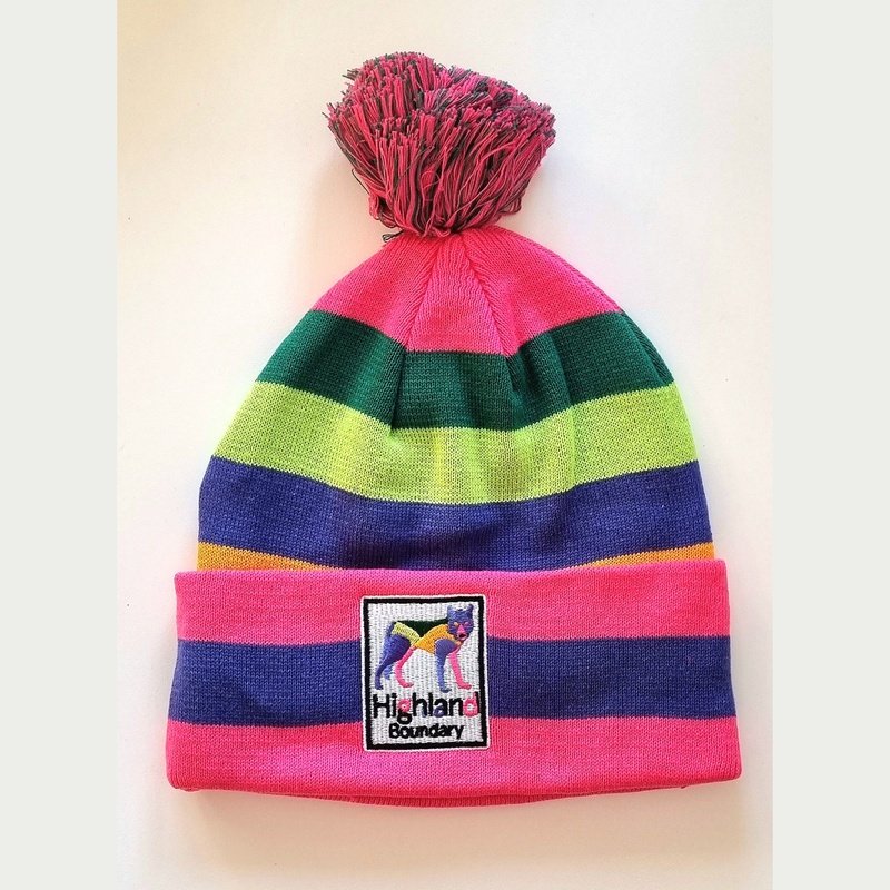 Highland Boundary colourful bobble hat