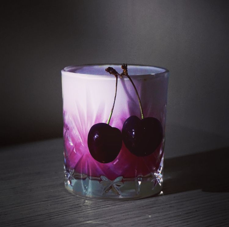 Botanical Spirit cocktail with cherries